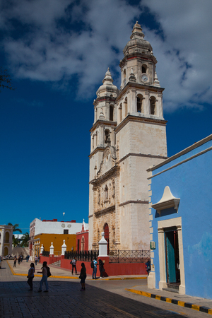 Campeche, Mexico - January 31,2018: The Our Lady of the Immaculate Conception Cathedral.  It is the...