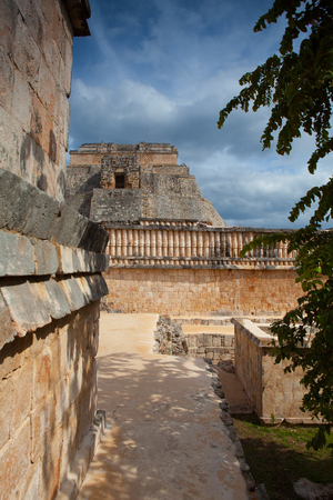Majestic ruins in Uxmal,Mexico. Uxmal is an ancient Maya city of the classical period in present-day Mexico.の写真素材