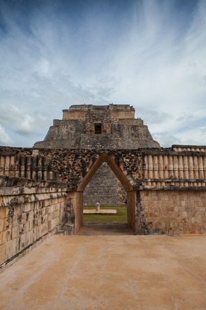 Majestic ruins in Uxmal,Mexico. Uxmal is an ancient Maya city of the classical period in present-day Mexico.の写真素材