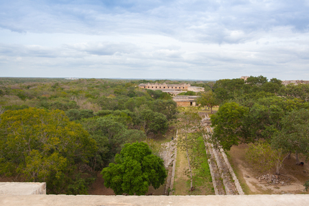 Majestic ruins in Uxmal,Mexico. Uxmal is an ancient Maya city of the classical period in present-day Mexico.の写真素材