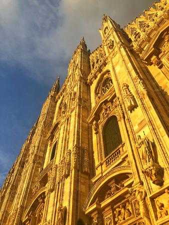 Duomo di Milano, Milan Cathedral is the cathedral church of Milan in Lombardy, northern Italy. Dedicated to St Mary of the Nativity, it is the seat of the Archbishop of Milanの写真素材