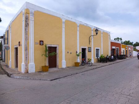 Valladolid, Mexico - January 28,2018: Typical colonial street in Valladolid, Mexico. Valladolid is a...