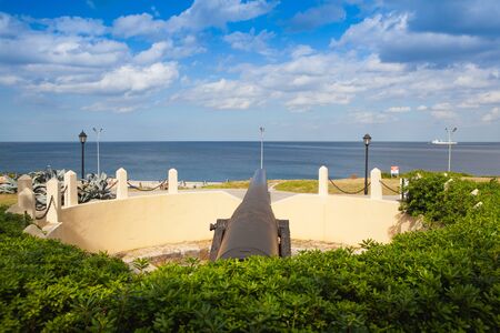 Havana, Cuba - January 21,2017: The Hotel Nacional de Cuba is a historic Spanish eclectic style hotel in Havana, Cuba, which opened in December 1930. View from the hotel garden.のeditorial素材