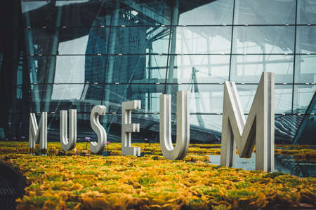 Museum lettering at Marina Bay Sandsのeditorial素材