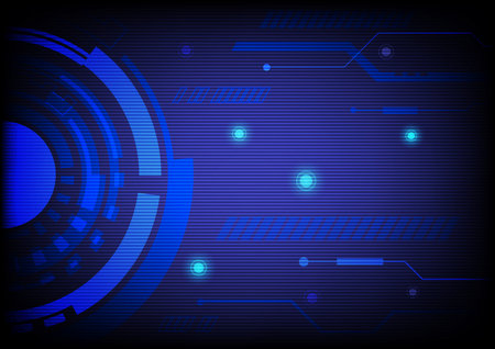Technology abstract background blue concept. EPS10 Vector. Use for banner, leaflet, wallpaper, website, template, poster, brochure and other design.のイラスト素材