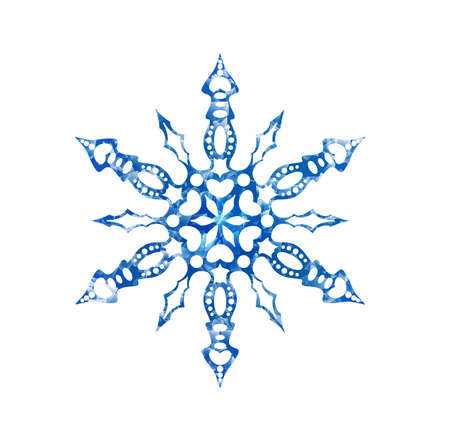 Frozen snowflake for Christmas design. Vector illustration on white backgroundのイラスト素材
