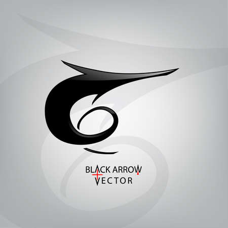 Icon arrow, black vector illustration. Arrow symbolのイラスト素材