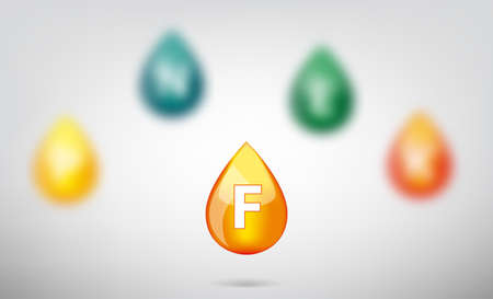 Drop of vitamins illustration.のイラスト素材