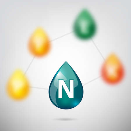Drop of vitamins vector illustrationのイラスト素材