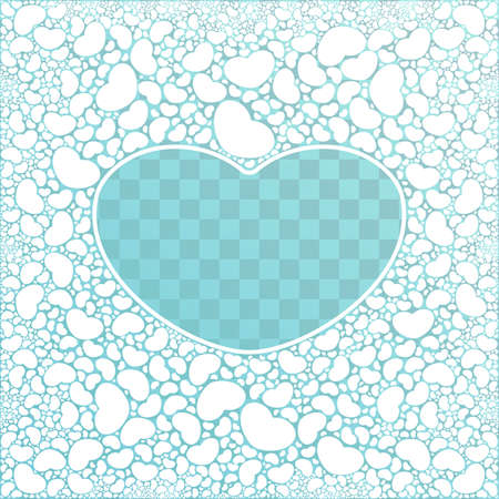 Valentines day background with hearts on transparent backgroundのイラスト素材