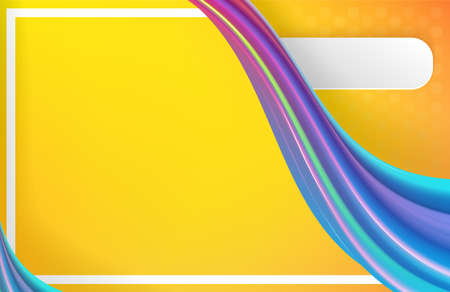 Modern abstract background with waves and lines. Liquid colorful waves. Fresh and bright background. Vector illustration.のイラスト素材