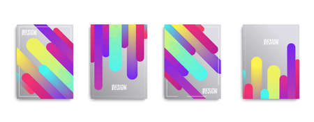 Modern abstract covers set. Cool gradient shapes composition.