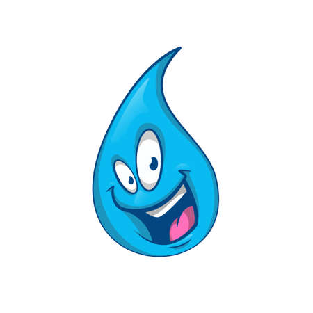 Cartoon drop character. Cute vector illustrationのイラスト素材