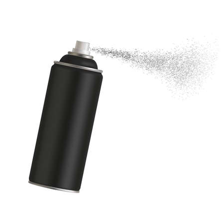 Black spray cans spray paint. Vector illustrationのイラスト素材