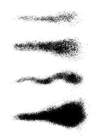 Vector spray paint frame. Graffiti spray banner set. Highly detailed template for backgrounds or design.のイラスト素材