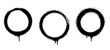 A set of stains with smears made by the spray. Vector illustration. Highly detailed template for background or design.のイラスト素材