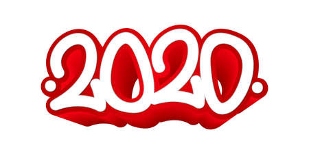 Tag 2020 year. Graffiti tag template for your design. Vector illustration.のイラスト素材
