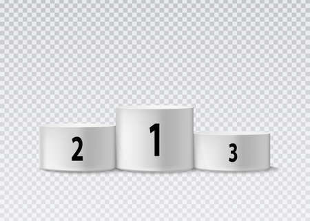 Round pedestal template isolated on transparent background. Vector illustration EPS 10のイラスト素材