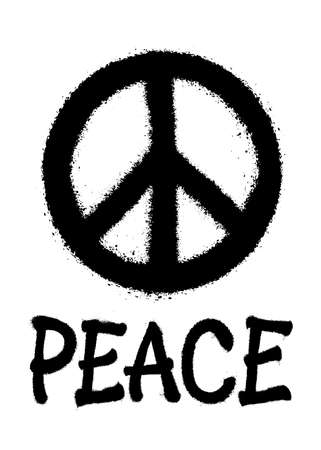 Peace symbol vector icon. Spray art illustrationのイラスト素材