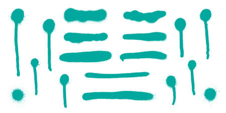 Graffiti spray banner set. Vector illustration highly detailed template for backgrounds or design.のイラスト素材