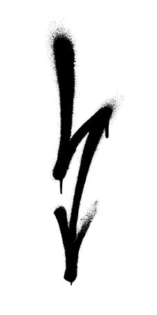 Graffiti arrow with overspray in black over white.のイラスト素材