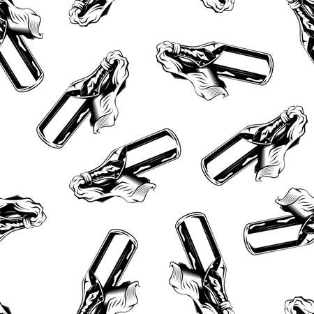 Seamless pattern of coctail molotow illustration. Vector illustration template.のイラスト素材