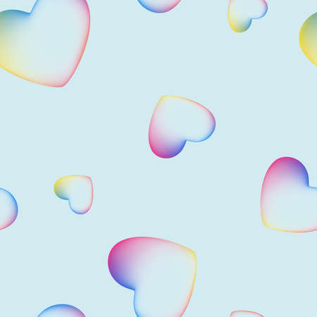 Colorful seamless texture with hearts. Vector illustration.のイラスト素材