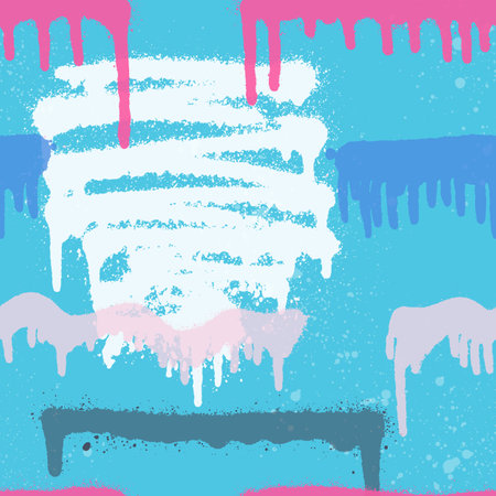 Graffiti spray paint seamless pattern. Vector illustration.のイラスト素材