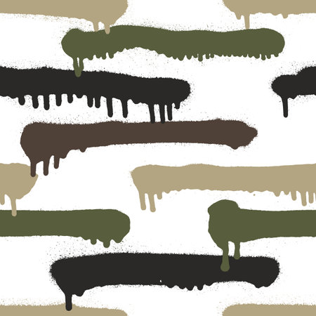 Graffiti spray paint seamless pattern. Vector illustration.のイラスト素材