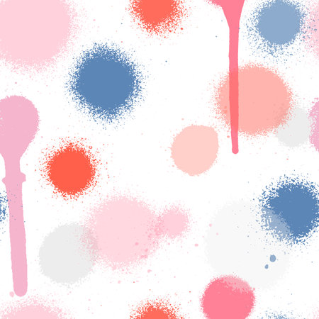 Graffiti spray paint seamless pattern. Vector illustration.のイラスト素材