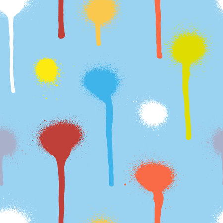Graffiti spray paint seamless pattern. Vector illustration.のイラスト素材