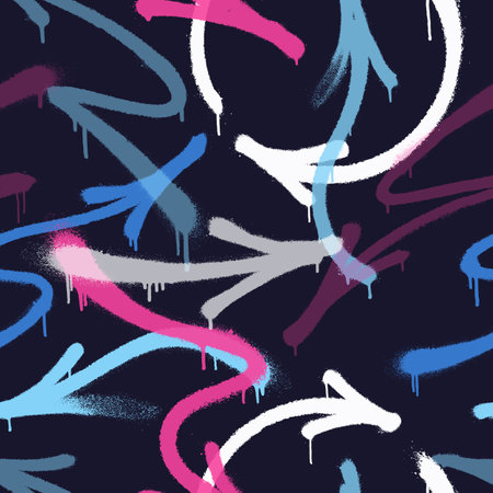 Graffiti spray paint seamless pattern. Vector illustration.のイラスト素材
