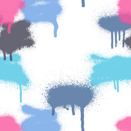 Graffiti spray paint seamless pattern. Vector illustration.のイラスト素材