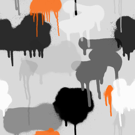Graffiti spray paint seamless pattern. Vector illustration.のイラスト素材