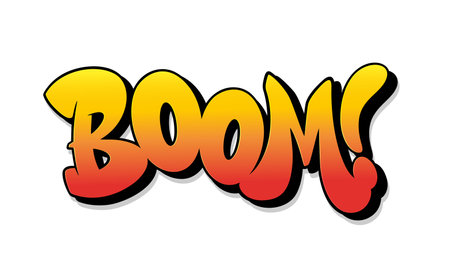 Boom font in graffiti style. Vector illustration.