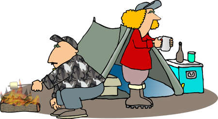 Camping tripの写真素材