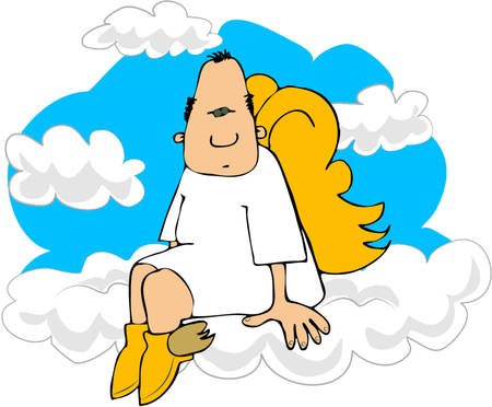 Angel On Cloud 9のイラスト素材