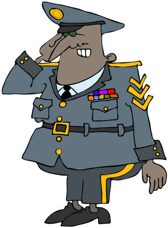 Saluting Military Manの写真素材