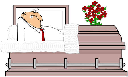 Man In A Casketの写真素材