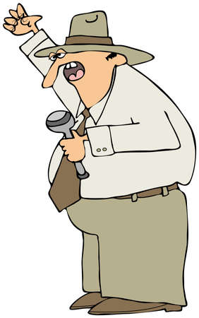 Angry Man With A Microphoneの写真素材