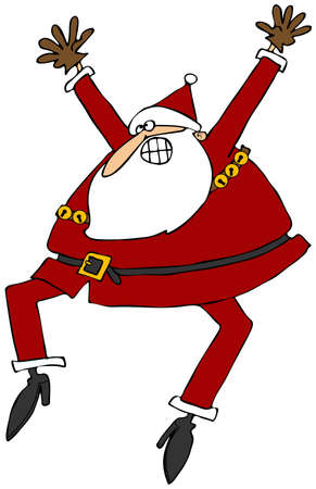 Excited Santaの写真素材