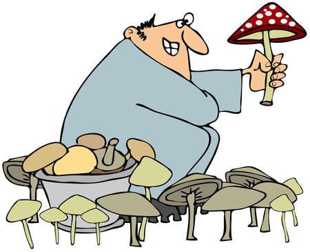 Mushroom hunterの写真素材