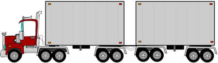 Double trailerの写真素材