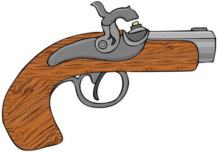 Black powder pistolの写真素材
