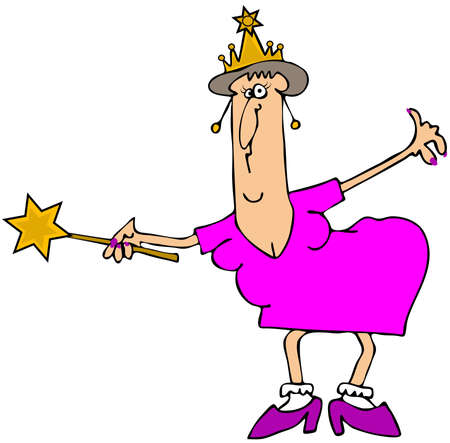 Chubby fairy godmotherの写真素材