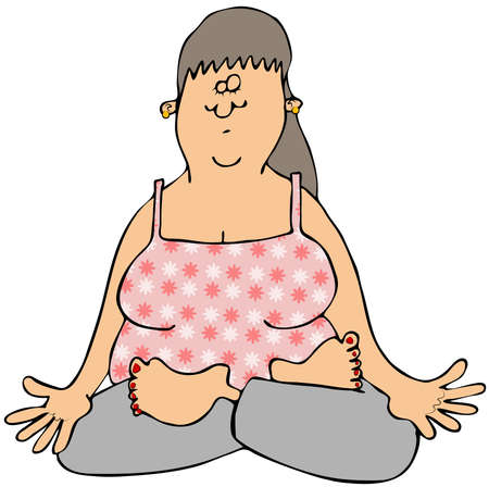 Woman meditatingの写真素材