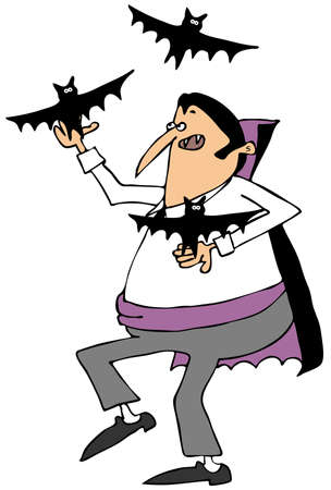 Vampire juggling batsの写真素材
