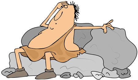 Tired cavemanの写真素材