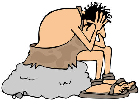 Depressed cavemanの写真素材