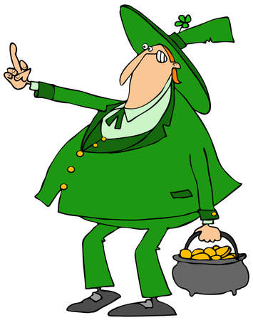 Leprechaun flipping the birdの写真素材